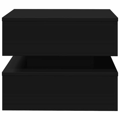 Tavolino da Salotto con Luci LED Nero 50x50x40 cm