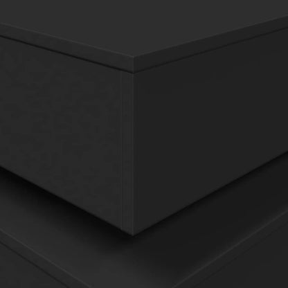 Tavolino da Salotto con Luci LED Nero 50x50x40 cm