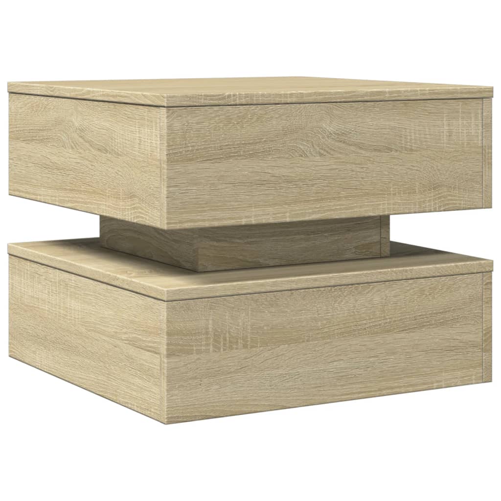 Tavolino da Salotto Gambe in Metallo Rovere Sonoma 50x50x40 cm | homemem39