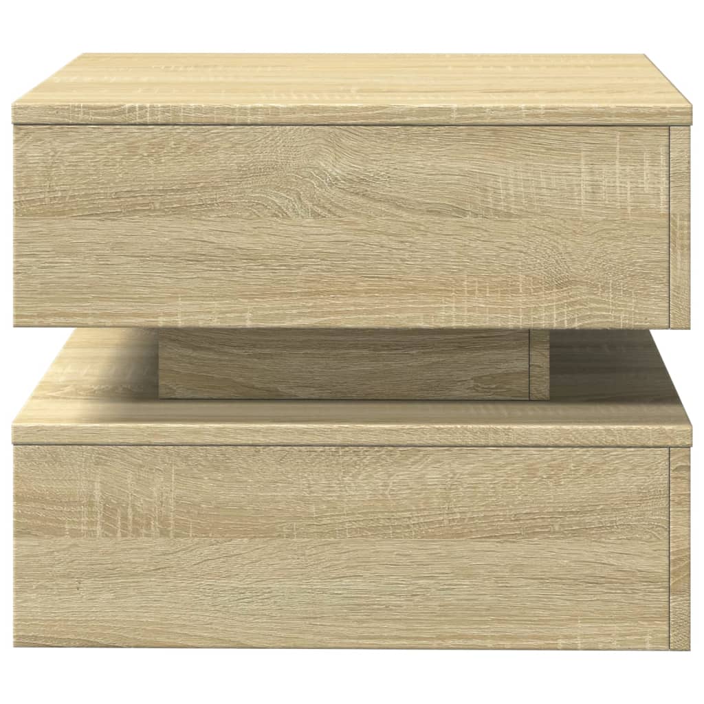 Tavolino da Salotto Gambe in Metallo Rovere Sonoma 50x50x40 cm | homemem39