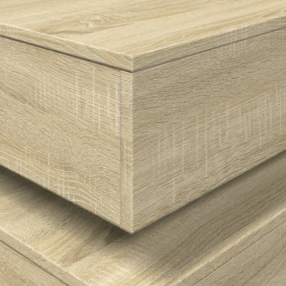 Tavolino da Salotto Gambe in Metallo Rovere Sonoma 50x50x40 cm | homemem39