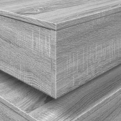 Tavolino da Salotto con Luci LED Grigio Sonoma 50x50x40 cm | homemem39