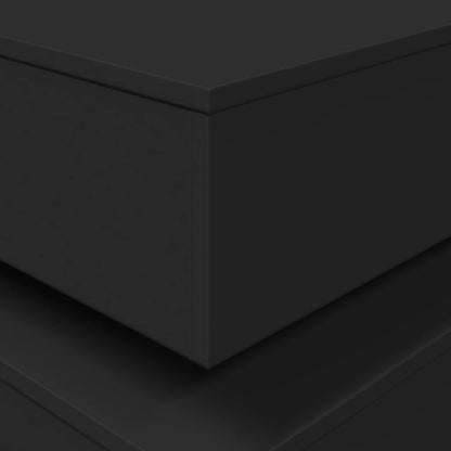 Tavolino da Soggiorno con Luci LED Nero 90x50x40 cm | homemem39