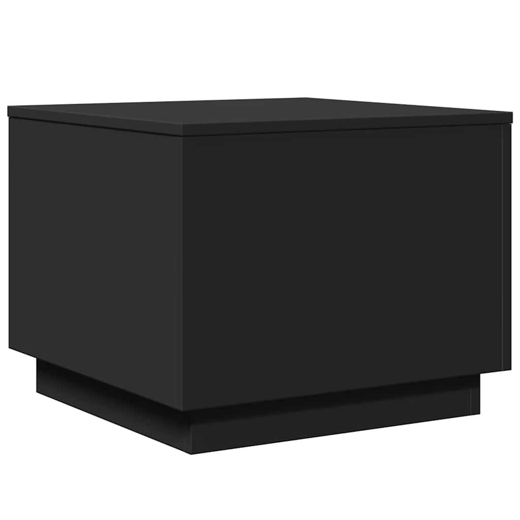 Tavolino da Salotto con Luci LED Nero 50x50x40 cm | homemem39