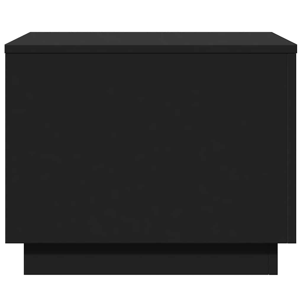 Tavolino da Salotto con Luci LED Nero 50x50x40 cm
