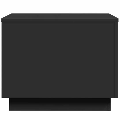 Tavolino da Salotto con Luci LED Nero 50x50x40 cm