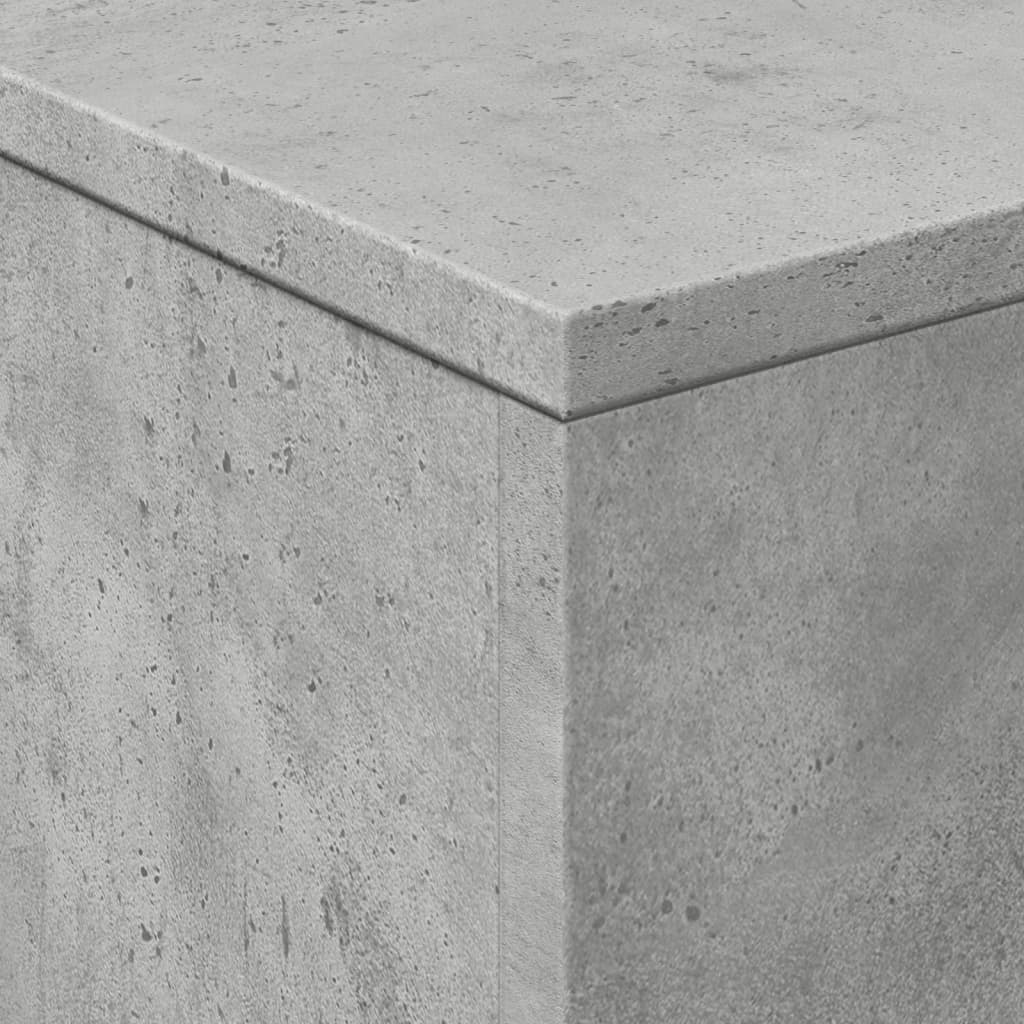 Tavolino da Salotto con Luci LED Grigio Cemento 50x50x40 cm | homemem39