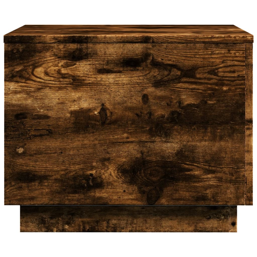 Tavolino da Soggiorno con Luci LED Rovere Sonoma 50x50x40 cm | homemem39