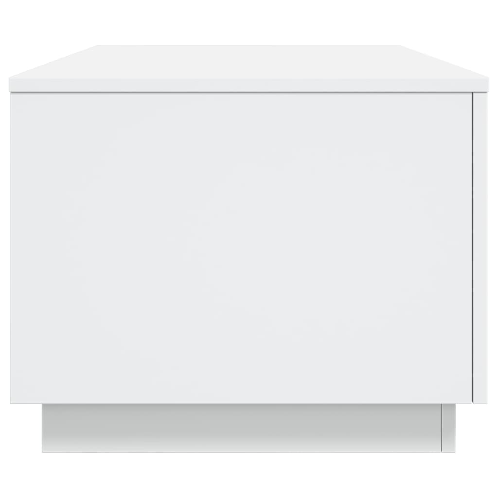Tavolino da Soggiorno con Luci LED Bianco 90x50x40 cm | homemem39
