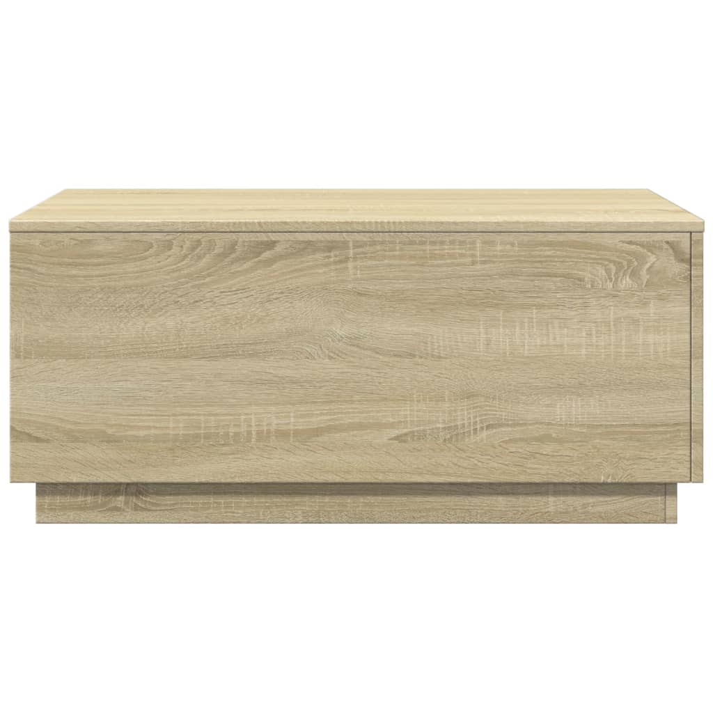 Tavolino da Soggiorno con Luci LED Rovere Sonoma 90x50x40 cm | homemem39