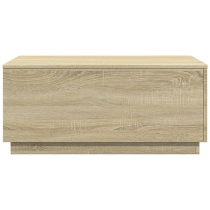 Tavolino da Soggiorno con Luci LED Rovere Sonoma 90x50x40 cm | homemem39