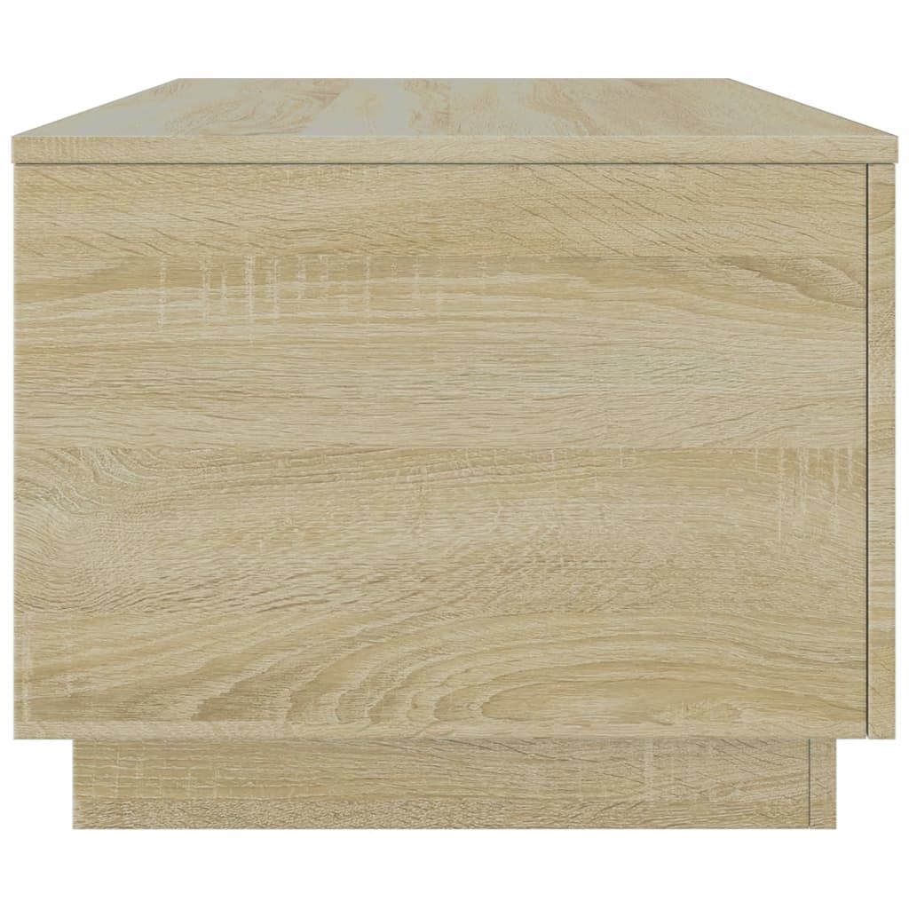 Tavolino da Soggiorno con Luci LED Rovere Sonoma 90x50x40 cm | homemem39