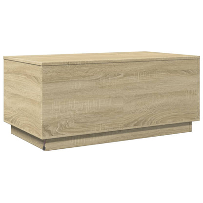 Tavolino da Soggiorno con Luci LED Rovere Sonoma 90x50x40 cm | homemem39