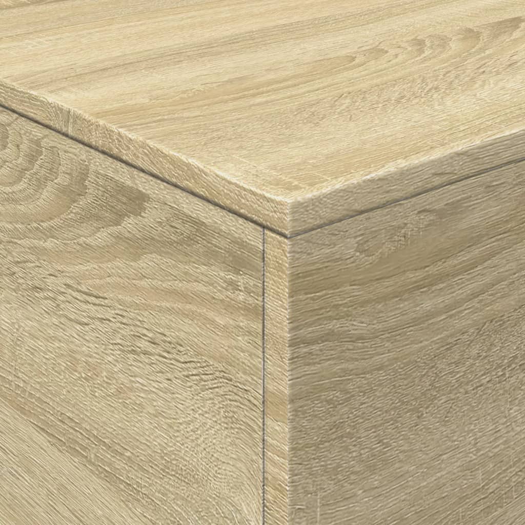 Tavolino da Soggiorno con Luci LED Rovere Sonoma 90x50x40 cm | homemem39