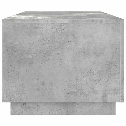Tavolino da Soggiorno con Luci LED Grigio Cemento 90x50x40 cm | homemem39