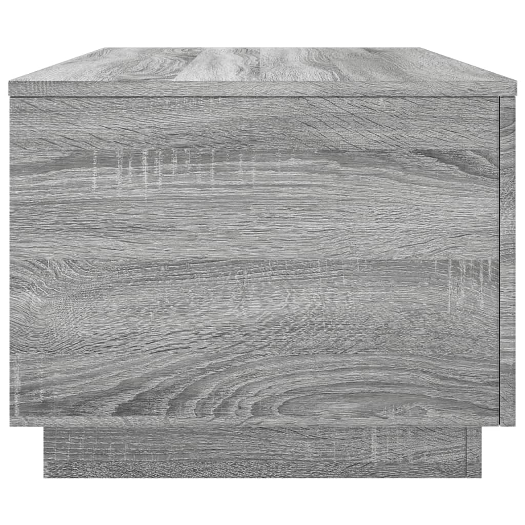 Tavolino da Soggiorno con Luci LED Grigio Sonoma 90x50x40 cm | homemem39