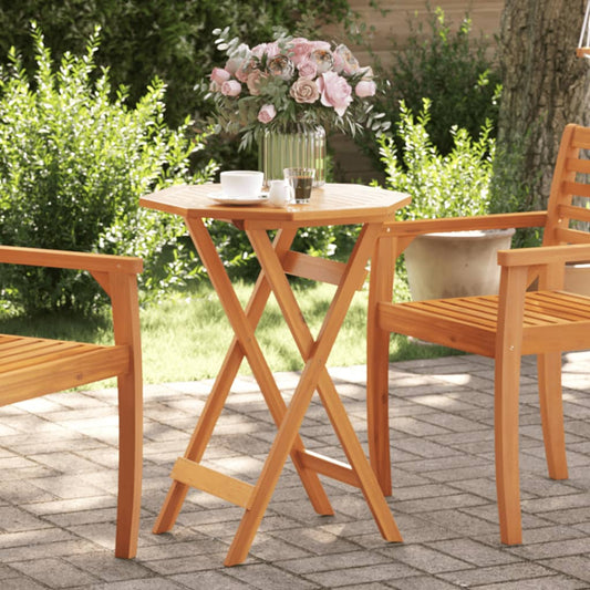 Tavolo da Giardino Pieghevole Ø60x75cm Legno Massello di Acacia | homemem39