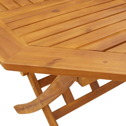 Tavolo da Giardino Pieghevole Ø110x75cm Legno Massello d'Acacia - homemem39