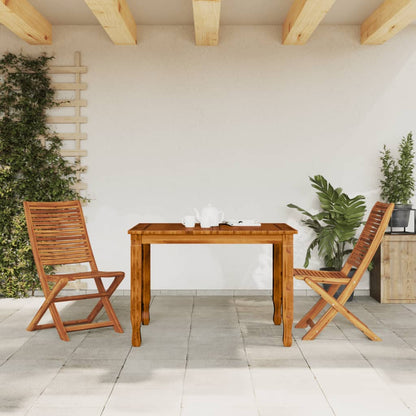 Sedie da Giardino Pieghevoli 2 pz in Legno Massello di Acacia | homemem39