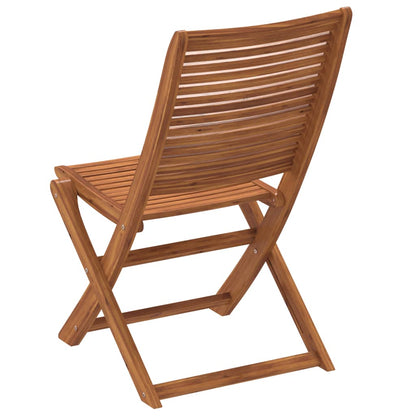 Sedie da Giardino Pieghevoli 4pz in Legno Massello di Acacia