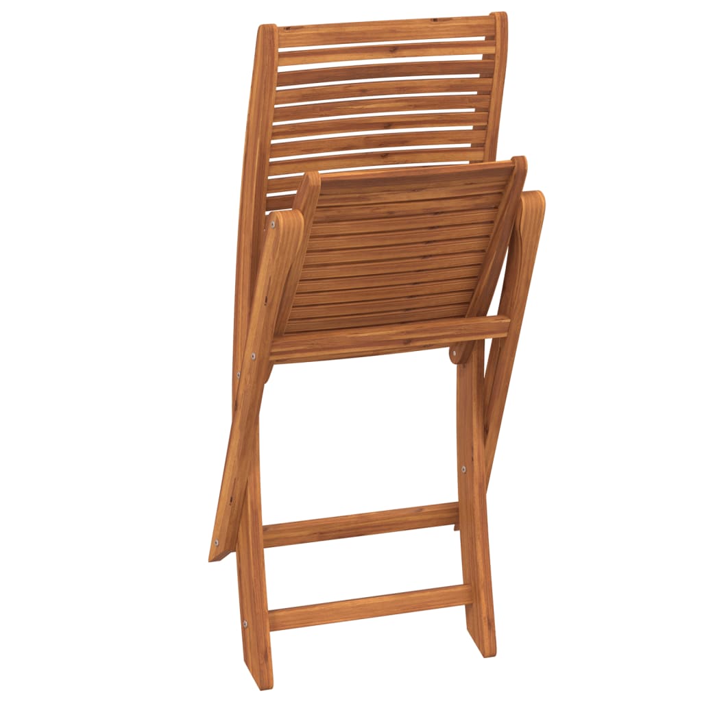 Sedie da Giardino Pieghevoli 4pz in Legno Massello di Acacia