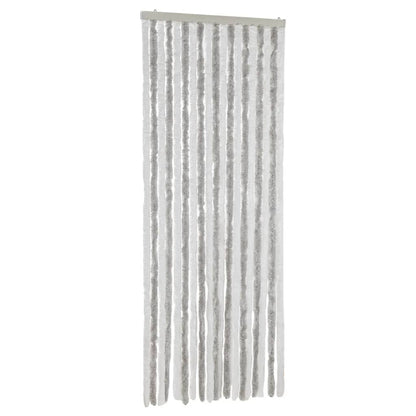 Tenda Antimosche Grigio Chiaro e Bianco 56x185 cm in Ciniglia - homemem39