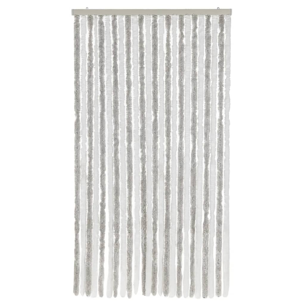 Tenda Antimosche Grigia Chiaro e Bianca 100x200 cm in Ciniglia - homemem39