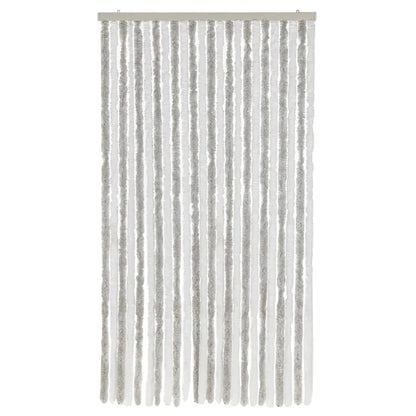 Tenda Antimosche Grigia Chiaro e Bianca 100x200 cm in Ciniglia - homemem39