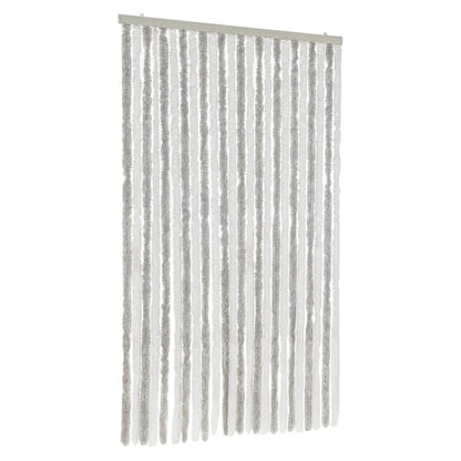 Tenda Antimosche Grigia Chiaro e Bianca 100x220 cm in Ciniglia - homemem39