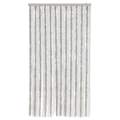 Tenda Antimosche Grigia Chiaro e Bianca 100x220 cm in Ciniglia - homemem39