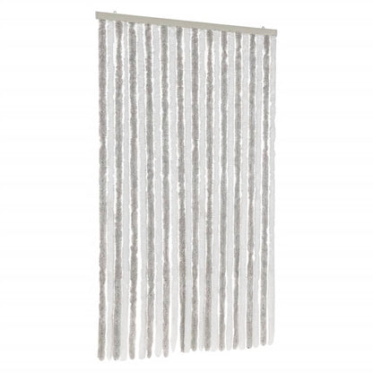 Tenda Antimosche Grigia Chiaro e Bianca 100x230 cm in Ciniglia - homemem39