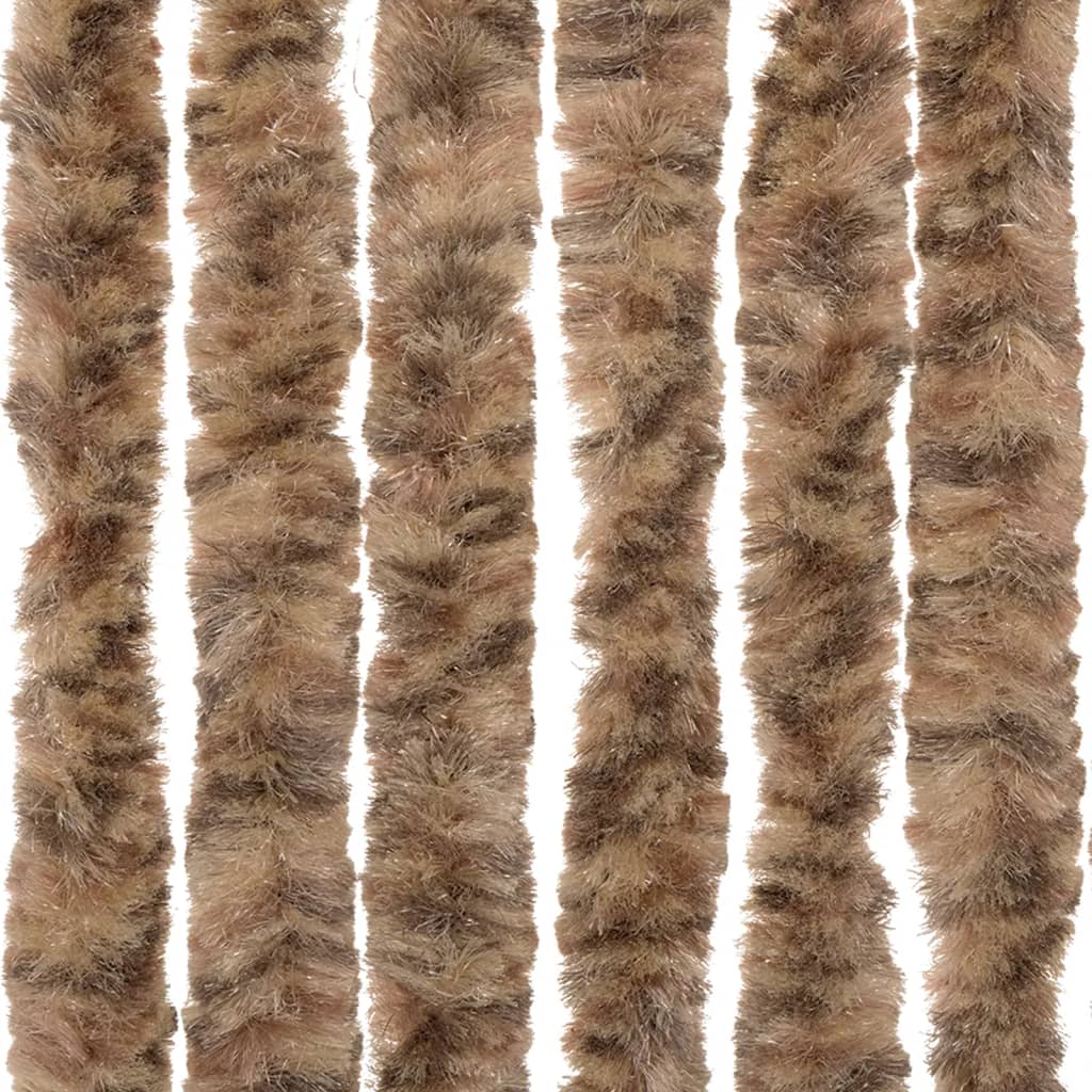 Tenda Antimosche Beige e Marrone Scuro 90x200 cm in Ciniglia - homemem39