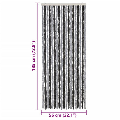 Tenda Antimosche Grigia e Nera 56x185 cm in Ciniglia - homemem39
