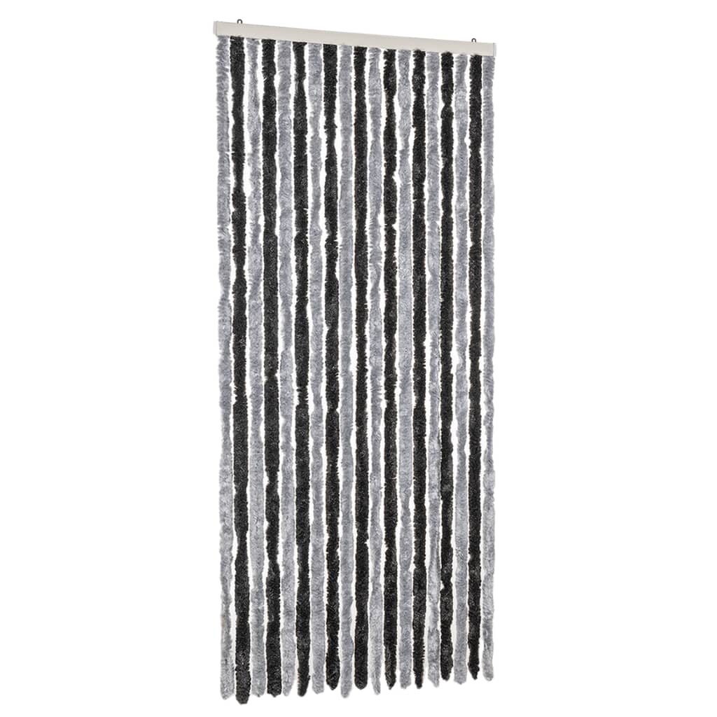 Tenda Antimosche Grigia e Nera 56x200 cm in Ciniglia - homemem39