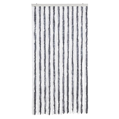Tenda Antimosche Grigia e Bianca 100x200 cm in Ciniglia - homemem39