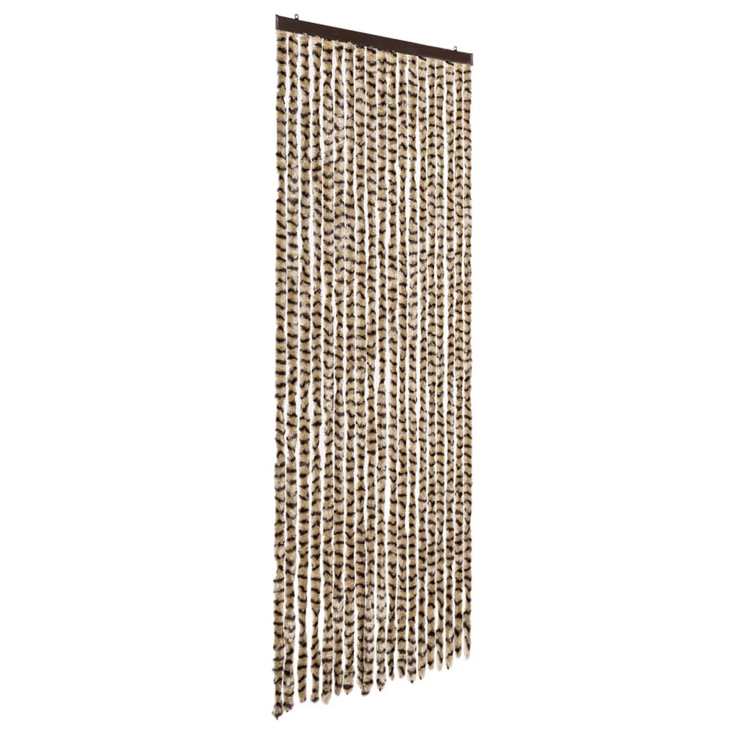 Tenda Antimosche Beige e Marrone 56x200 cm in Ciniglia - homemem39