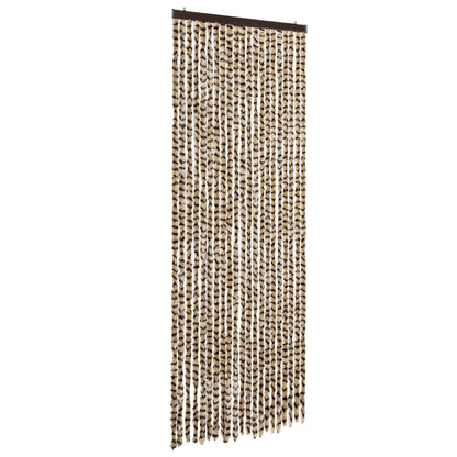 Tenda Antimosche Beige e Marrone 90x200 cm in Ciniglia - homemem39