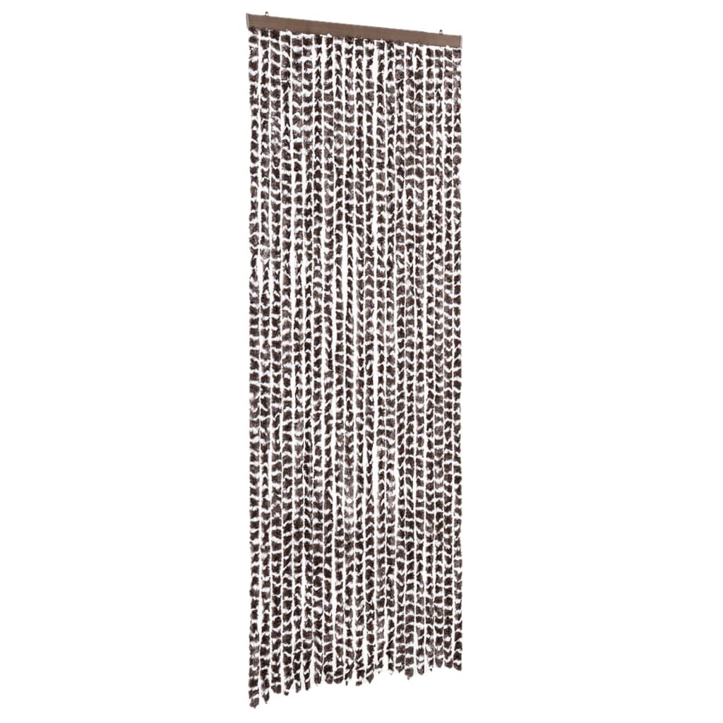 Tenda Antimosche Marrone e Bianca 90x200 cm in Ciniglia - homemem39