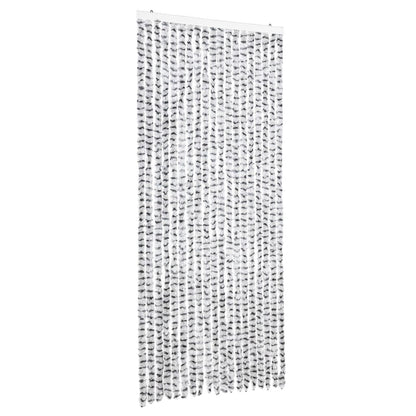 Tenda Antimosche Grigio Chiaro e Grigio Scuro 56x200cm Ciniglia - homemem39