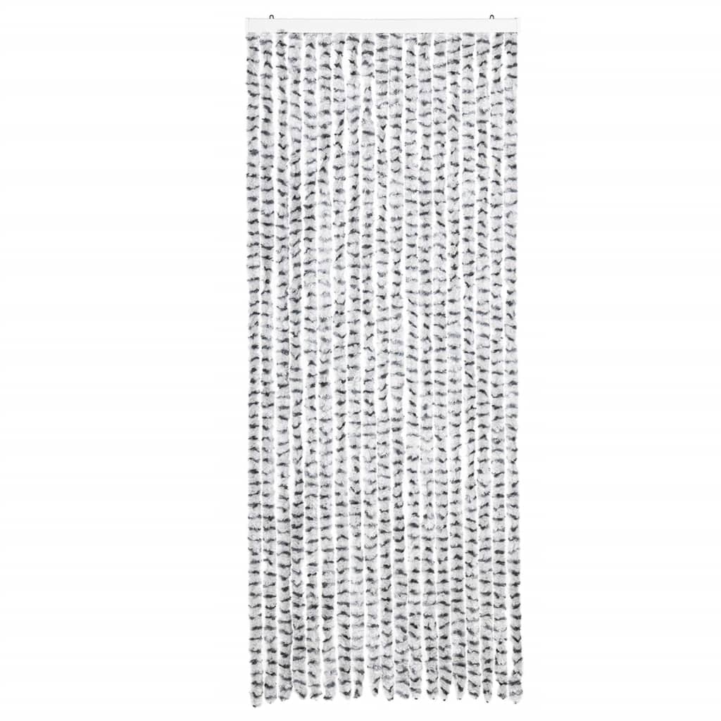 Tenda Antimosche Grigio Chiaro e Grigio Scuro 56x200cm Ciniglia - homemem39