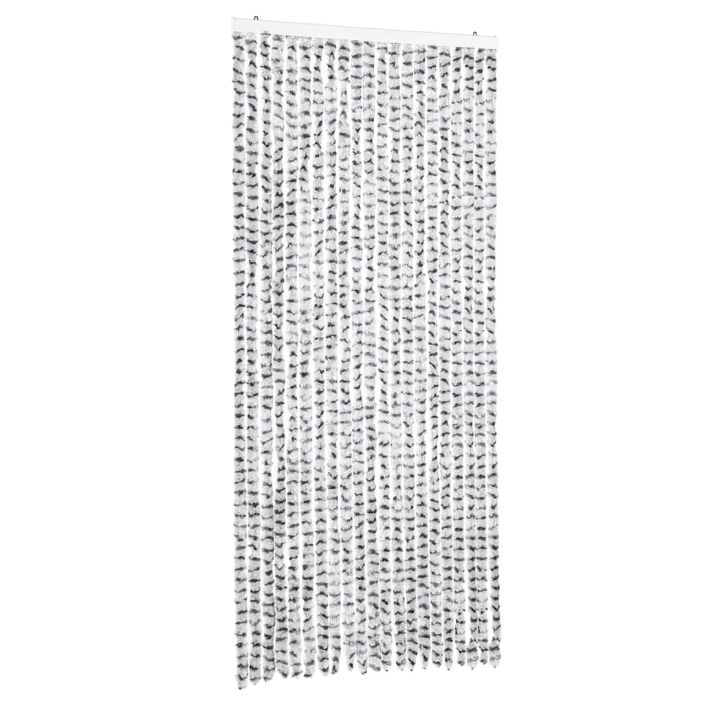 Tenda Antimosche Grigio Chiaro e Grigio Scuro 90x200cm Ciniglia - homemem39