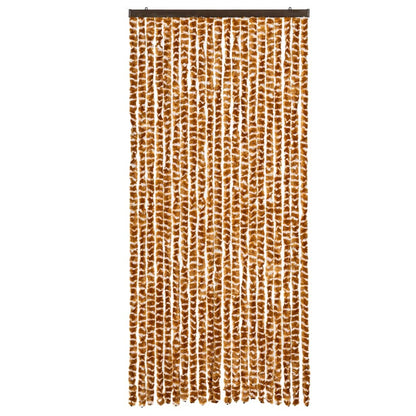 Tenda Antimosche Ocra e Bianca 90x200 cm in Ciniglia - homemem39