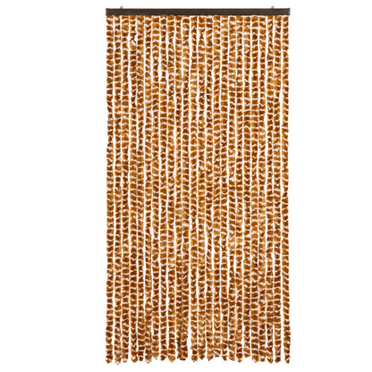 Tenda Antimosche Ocra e Bianca 100x230 cm in Ciniglia - homemem39