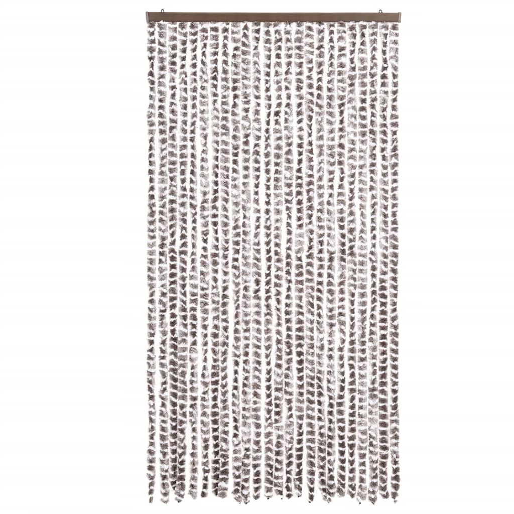 Tenda Antimosche Tortora e Bianca 100x200 cm in Ciniglia - homemem39
