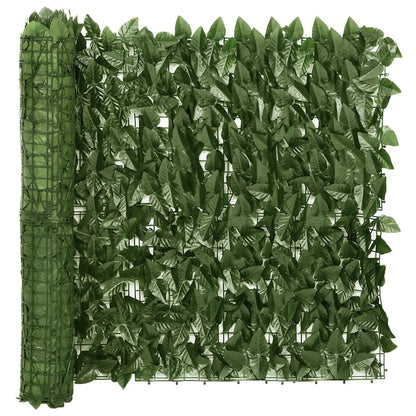 Paravento da Balcone con Foglie Verde Scuro 200x75 cm | homemem39