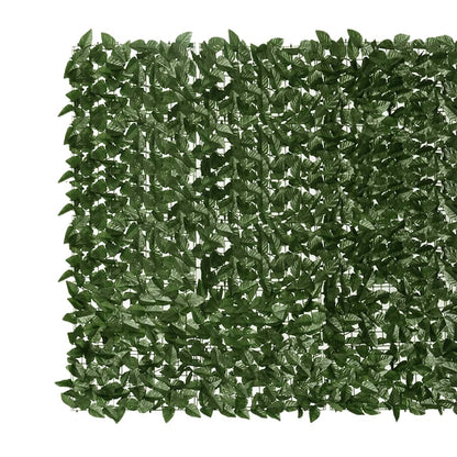 Schermo Privacy da Balcone con Foglie Verde Scuro 300x150 cm | homemem39
