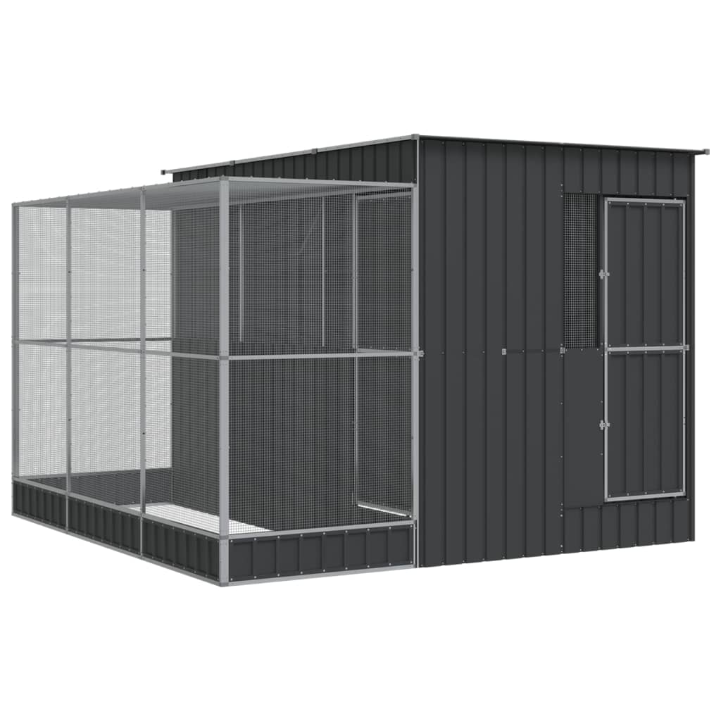 Voliera con Estensione Argento 290x303x216 cm Acciaio | homemem39