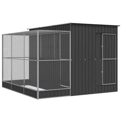 Voliera con Estensione Argento 290x303x216 cm Acciaio | homemem39