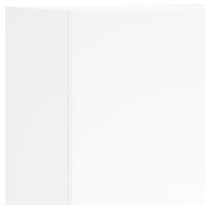 Mobili TV a Muro 4pz Bianchi in Legno Multistrato