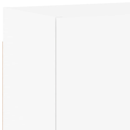 Mobili TV a Muro 4pz Bianchi in Legno Multistrato